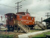 Before the notorious zigzag route was finally abandoned in the summer of 1919, the earliest versions of the Lincoln Highway repeatedly crossed the tracks of the Pennsylvania Railroad.  This old caboose rests in a park in downtown Ada, not far from the old depot.